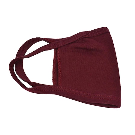 Interstate Safety Reusable Unisex Face Mask with Round/Ear Loop - 100% Cotton (MAROON) 40358